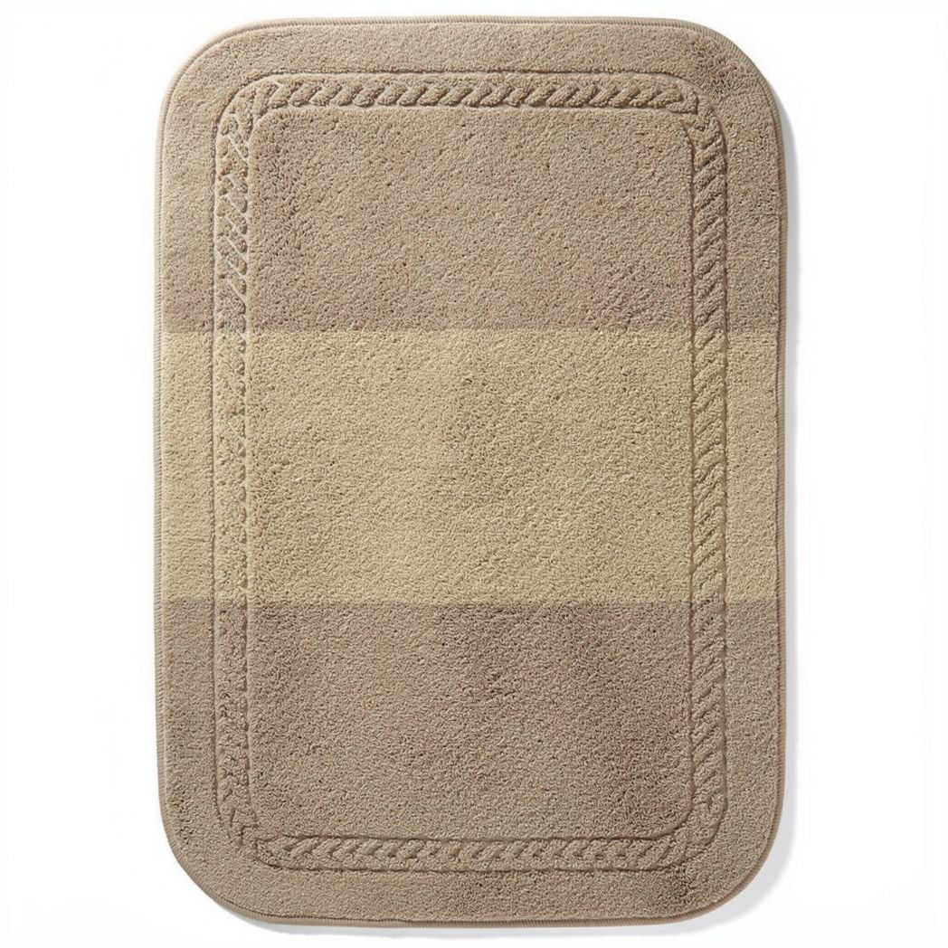 Cotton area rug with braided design for home or office 90 x 60 x 2cm